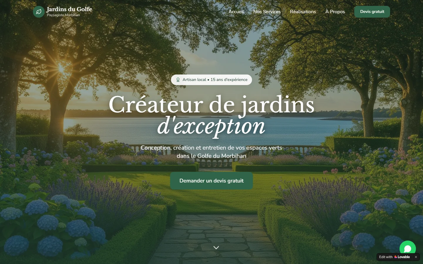 Aperçu du concept Jardins du Golfe — Paysagiste · Sarzeau (56)