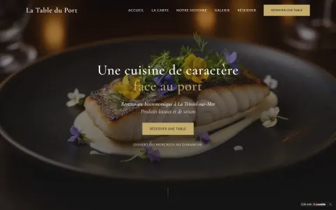 Aperçu du concept La Table du Port — Restaurant · La Trinité-sur-Mer (56)